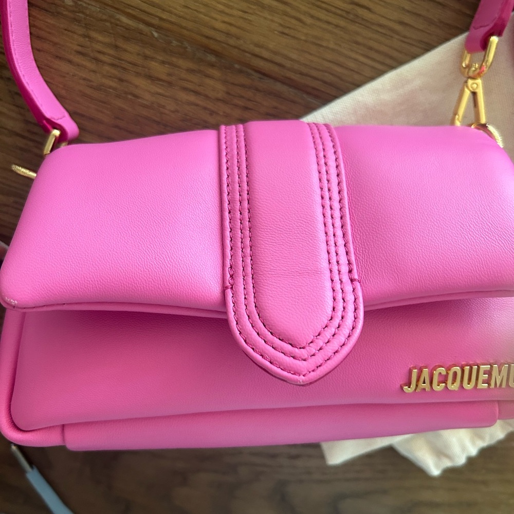 Jacquemus Pink Leather puff le petit Bambimou Shoulder Bag - Picture 2 of 12